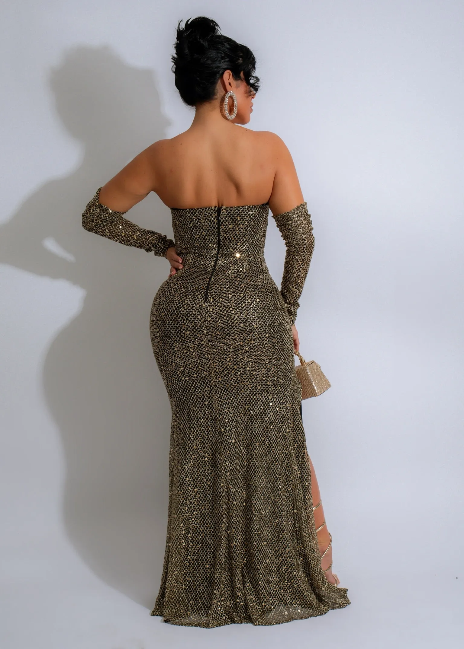 Her Element Sequin Maxi Dress Black