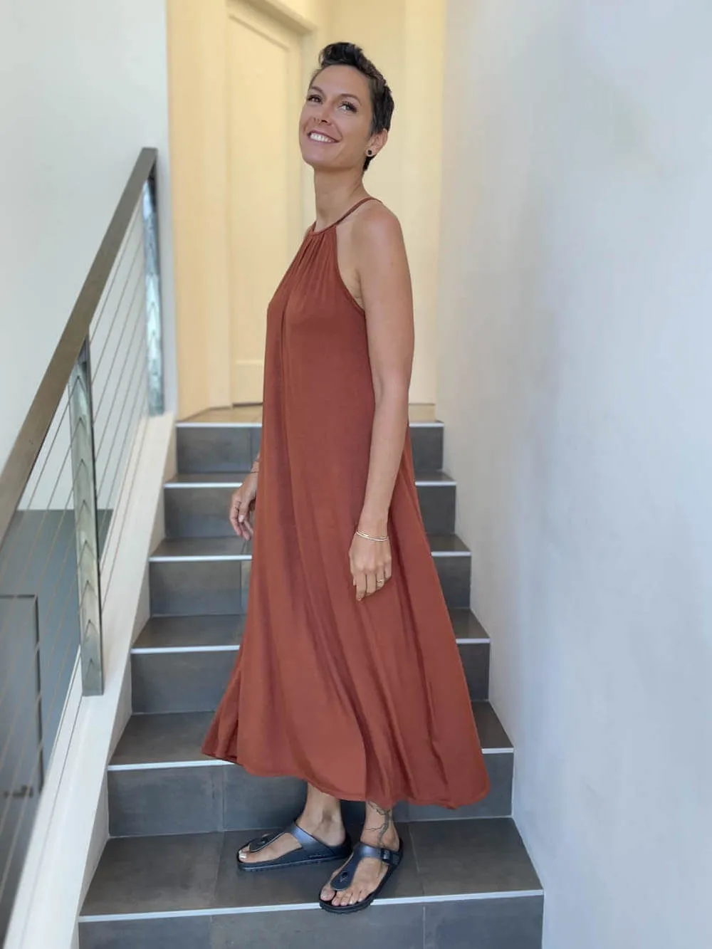 High Neck Maxi Dress