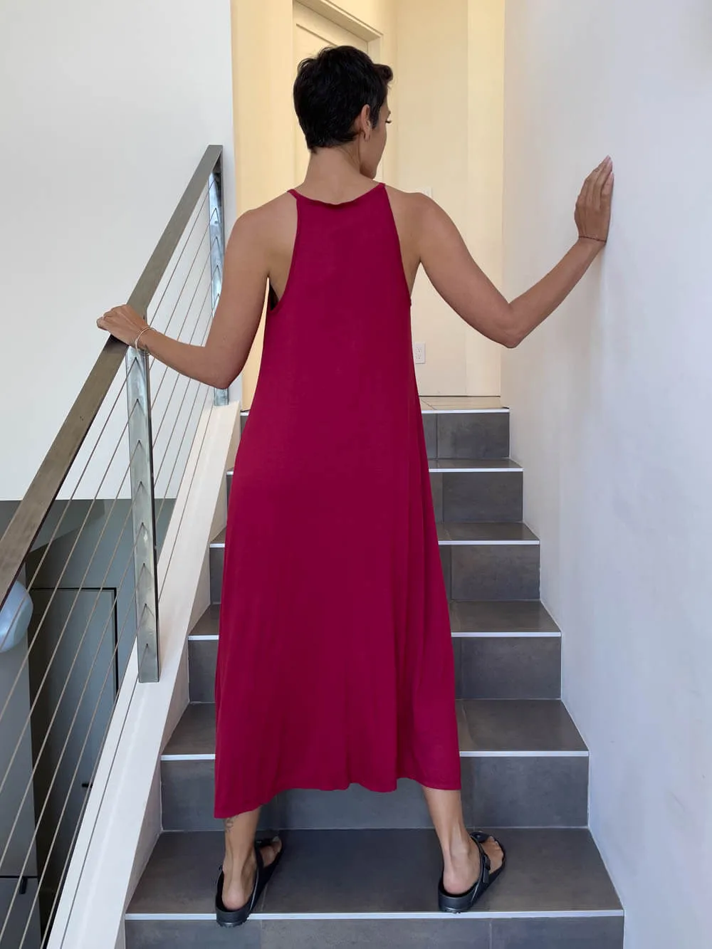 High Neck Maxi Dress