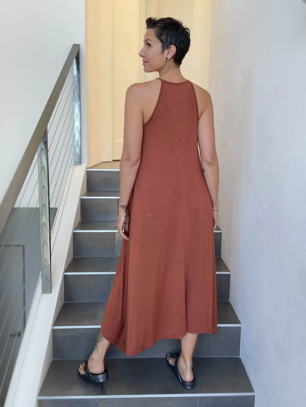 High Neck Maxi Dress