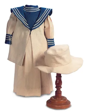 Home Spun Sailor Suit with Ice Blue Trim