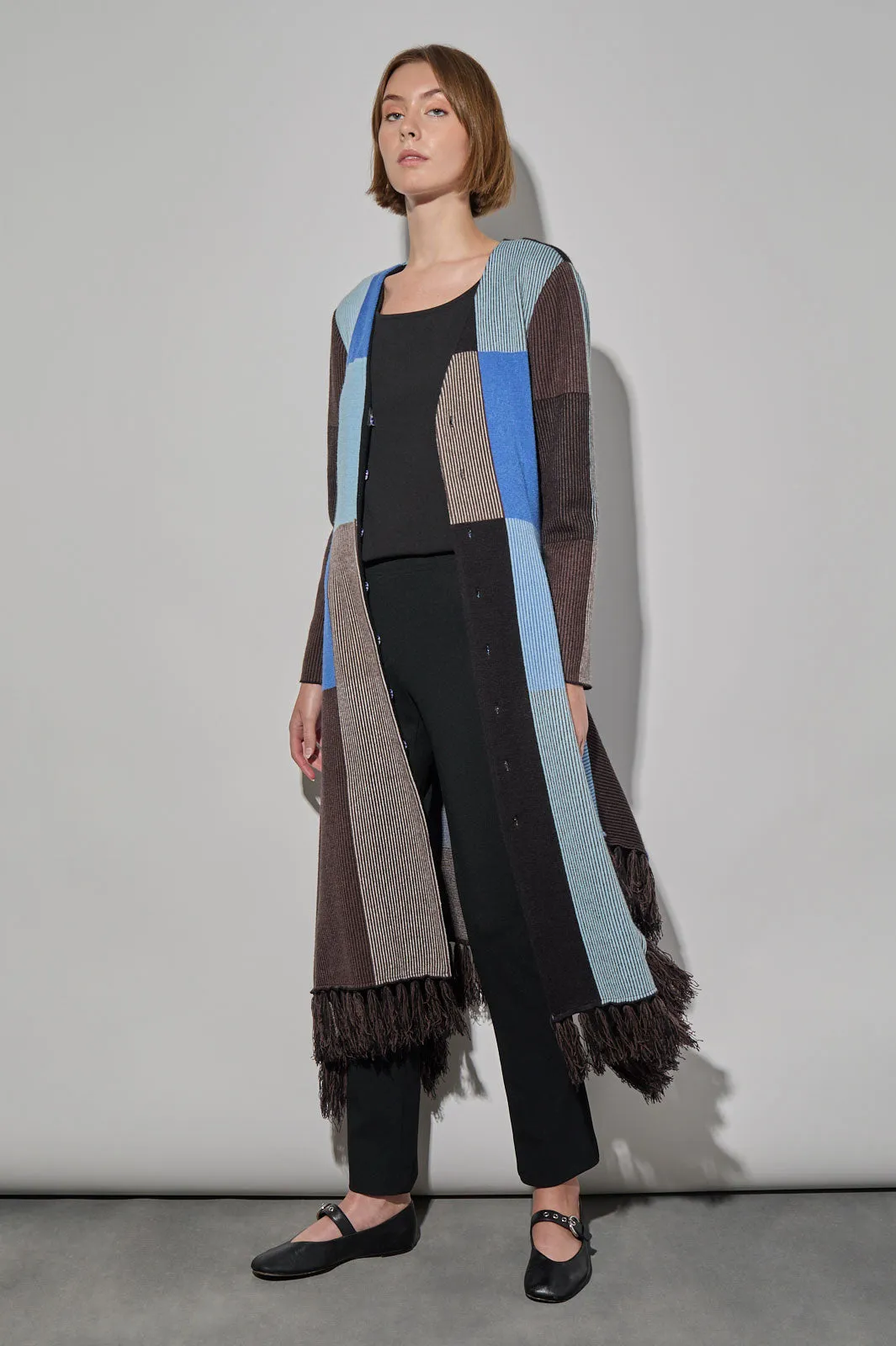 Jacquard Cozy Knit Duster