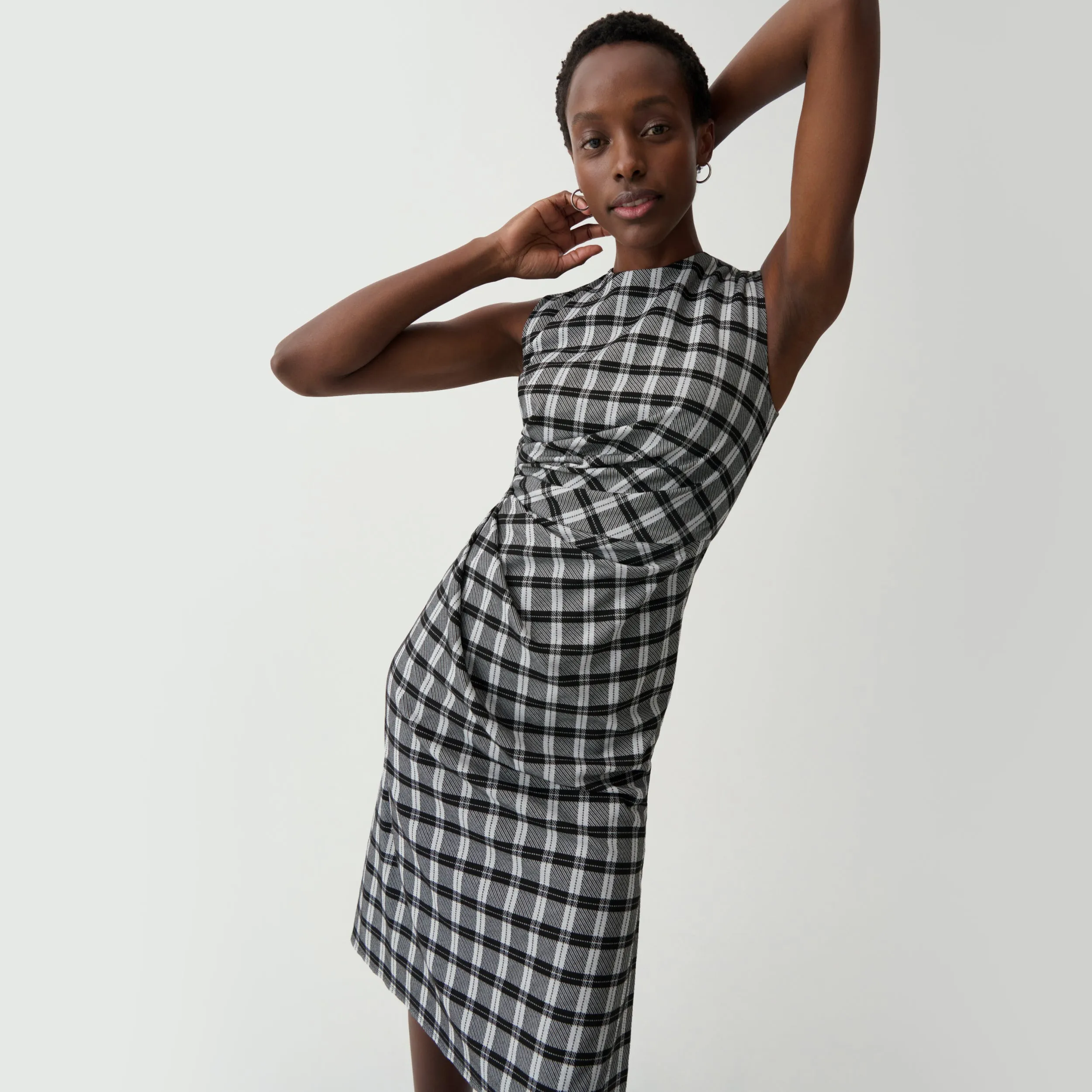 Jeannine Dress - Knit Suiting :: Checkmate