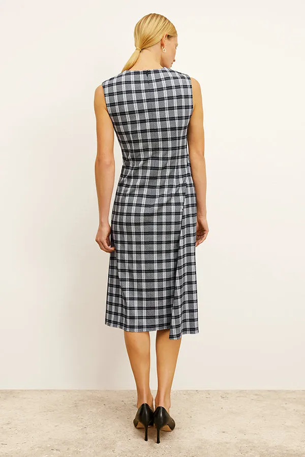 Jeannine Dress - Knit Suiting :: Checkmate