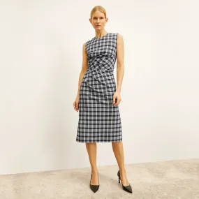 Jeannine Dress - Knit Suiting :: Checkmate