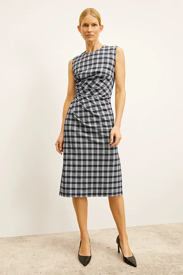 Jeannine Dress - Knit Suiting :: Checkmate