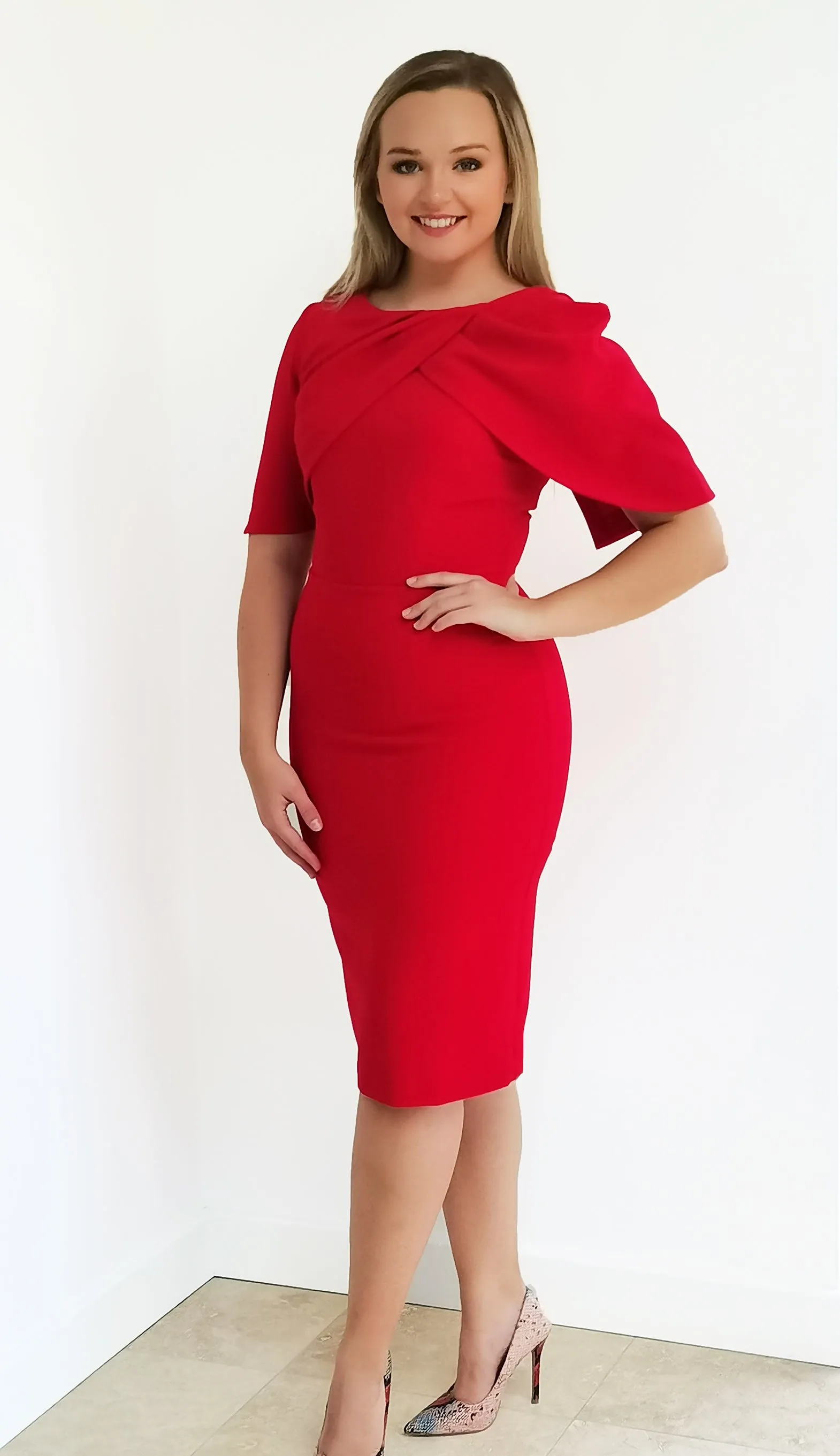 Jennifer Dress DRC343 Flaming Red