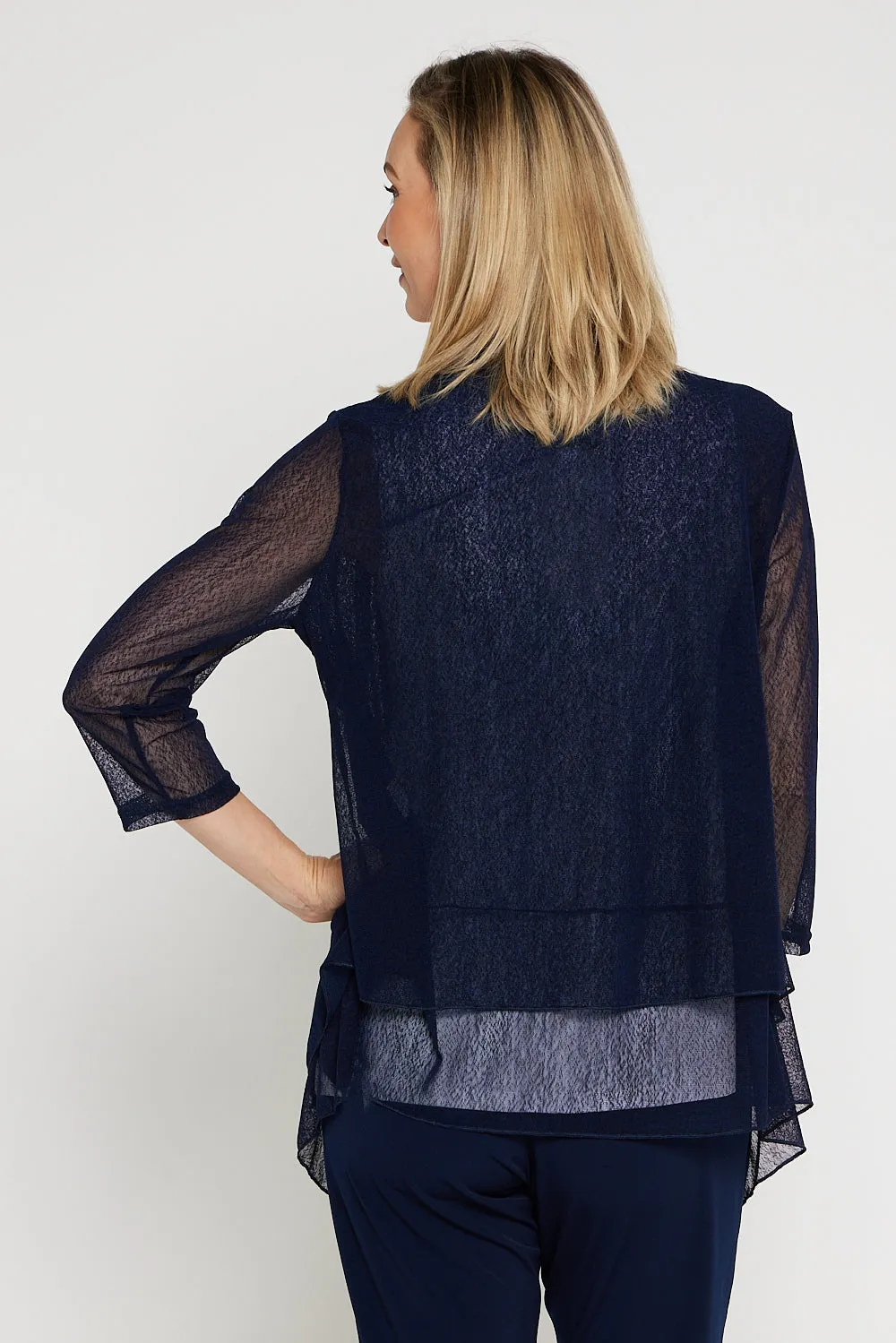 Kataleya Mesh Jacket - Dark Navy