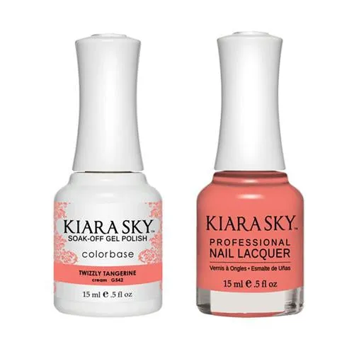 Kiara Sky Classic Gel & Polish Duo - #542 Twizzly Tangerine