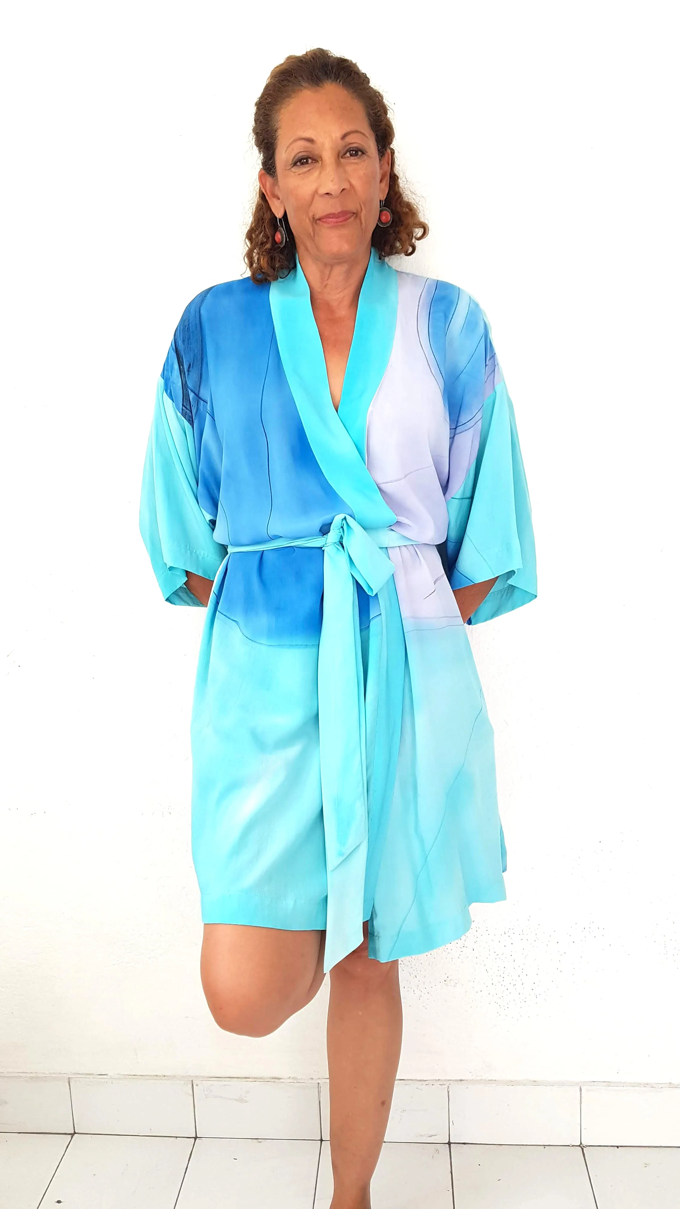 Kimono Robe | Ocean Blue