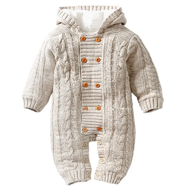 Knit Hooded Onesie