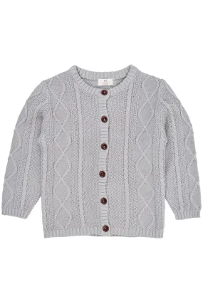 KNITTED CARDIGAN - DUSTY BLUE