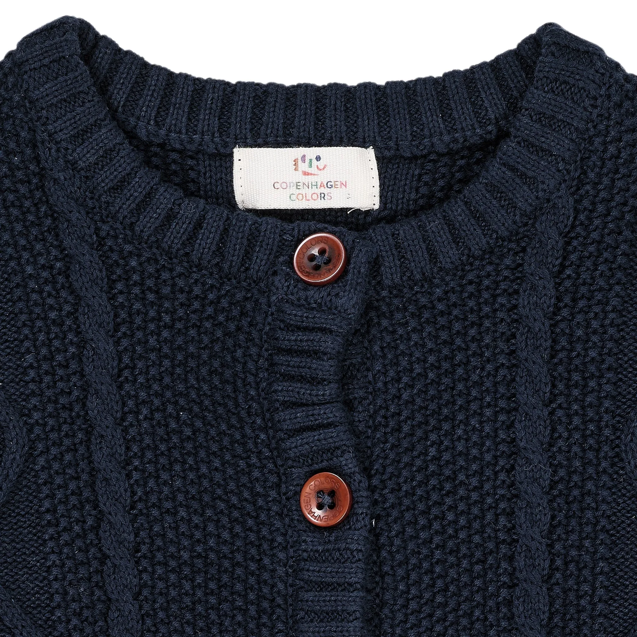 KNITTED CARDIGAN - NAVY