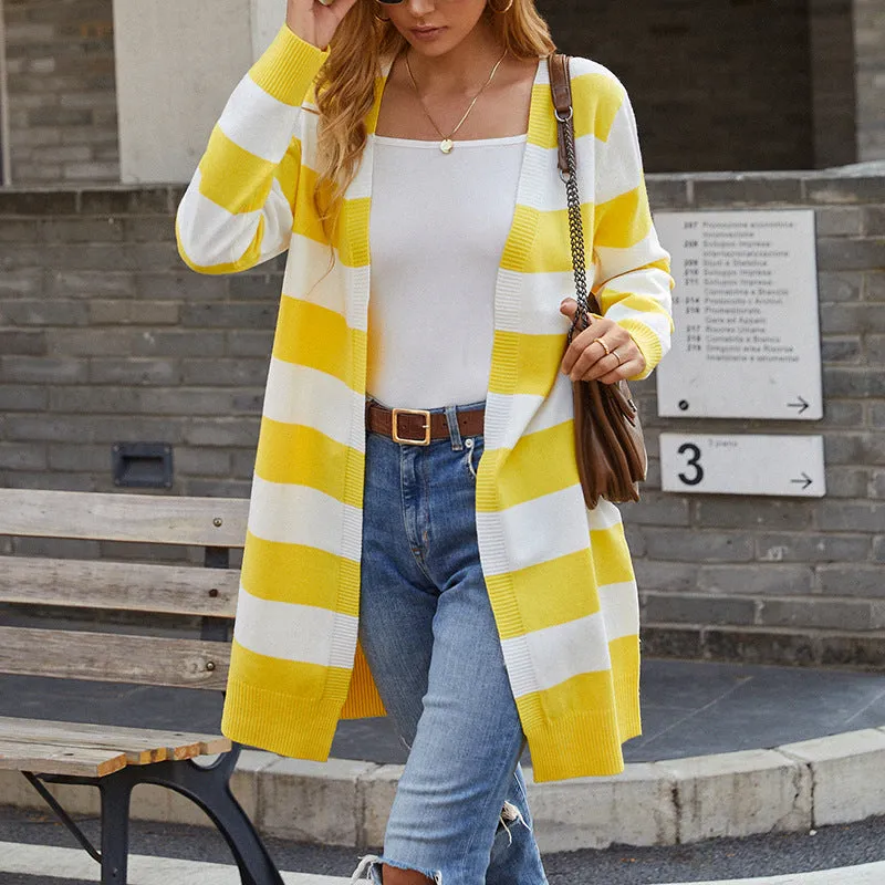 Knitted Striped Cardigan