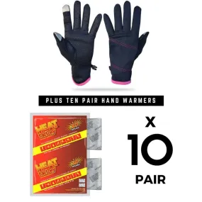 Ladies Glove   (10) Pair Hand Warmer Combo