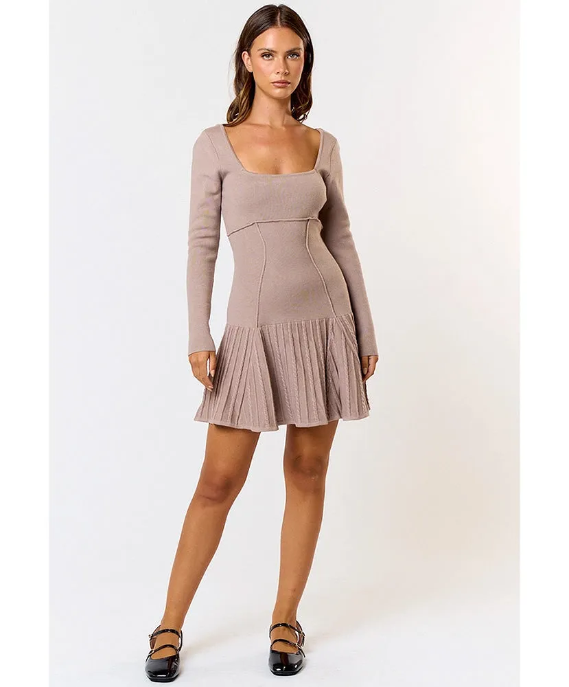 Lauren Long Sleeve Sweater Mini Dress