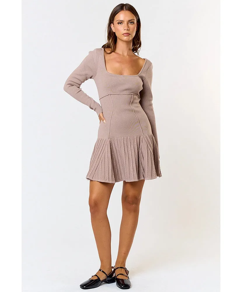 Lauren Long Sleeve Sweater Mini Dress