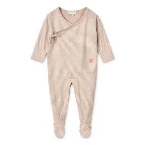 Liewood Baby Bolde Stripe Sleepsuit - Sandy/Tuscany Rose