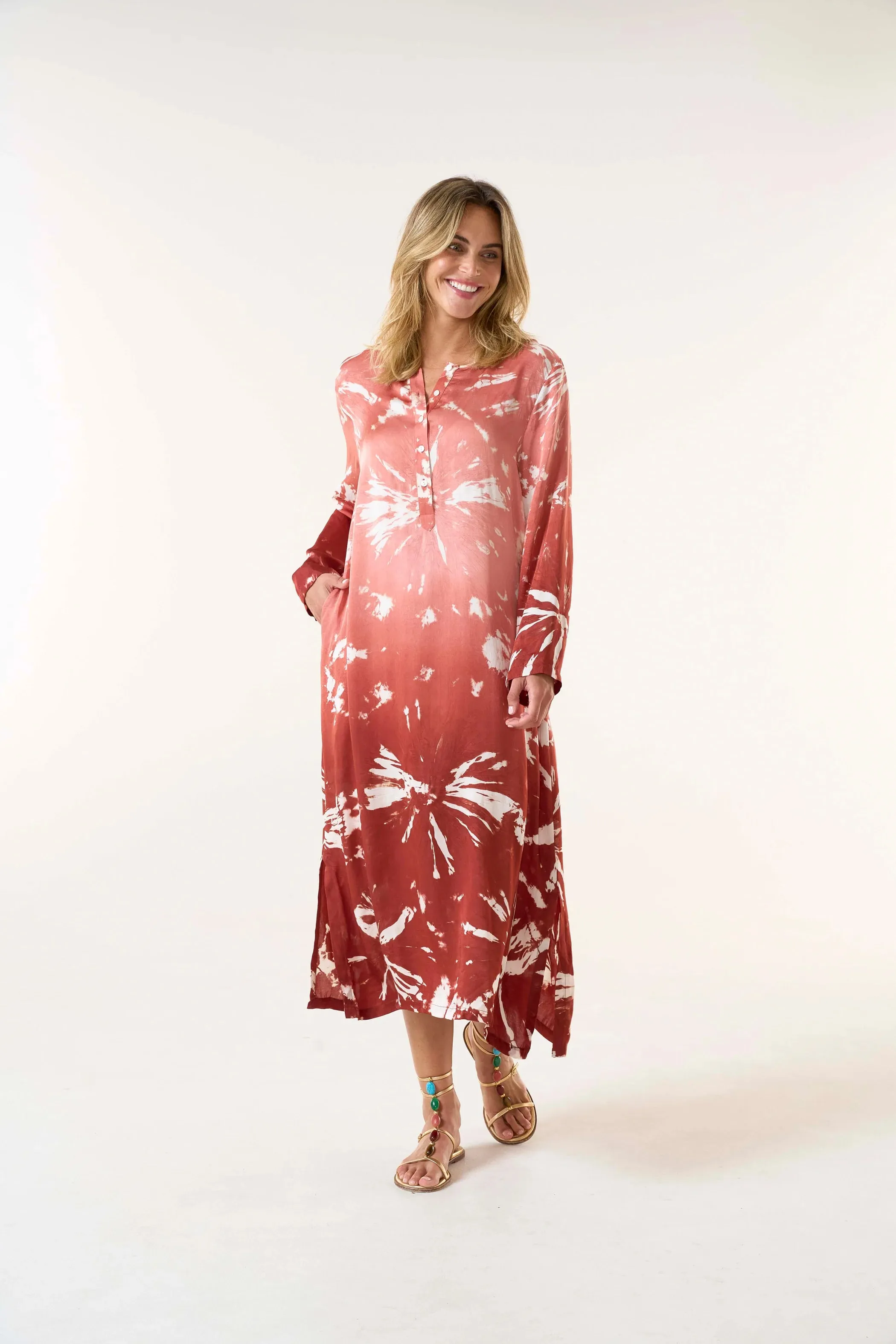 LLEW MAXI DRESS | Marrakesh Terracotta Cupro