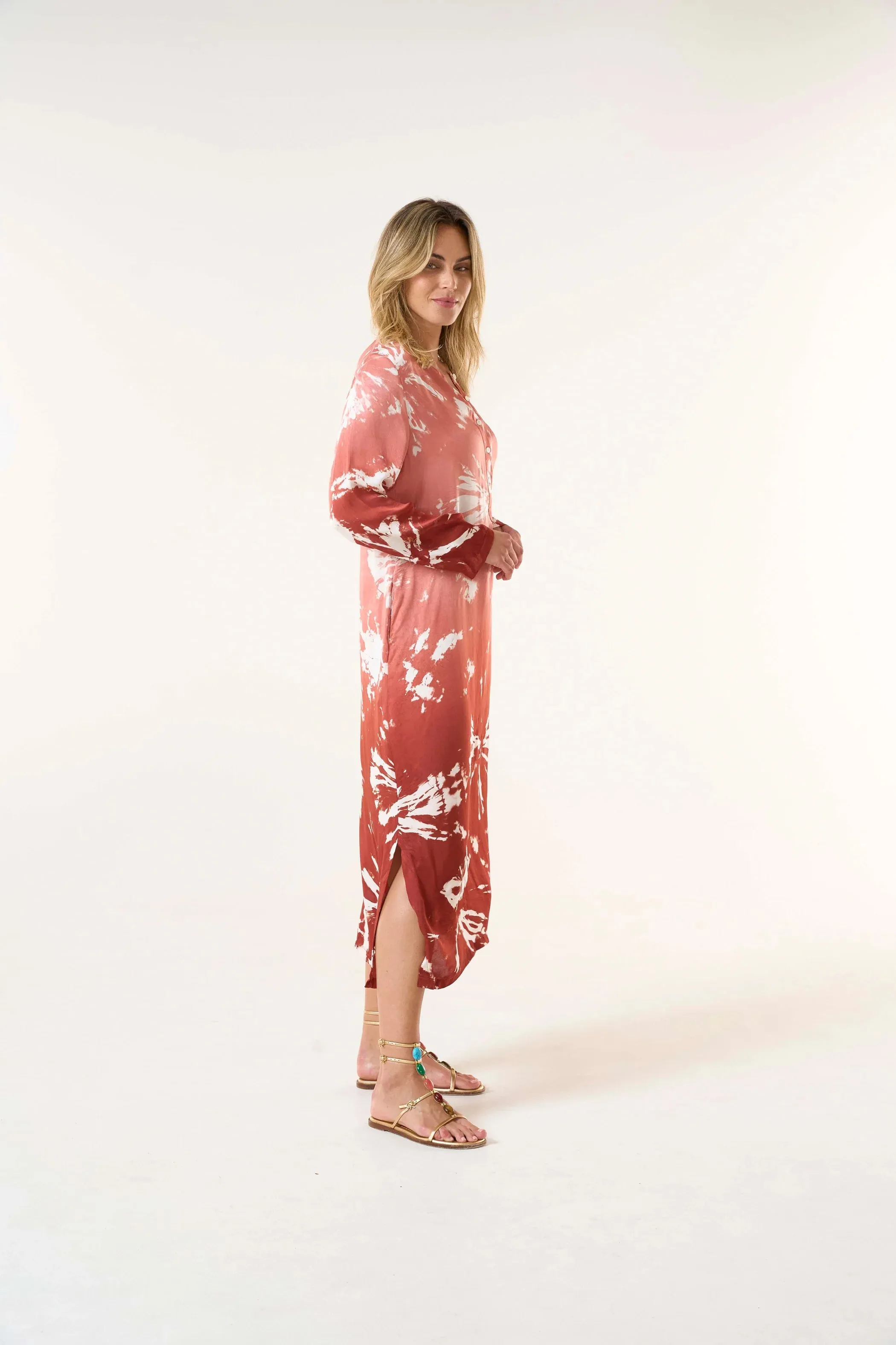 LLEW MAXI DRESS | Marrakesh Terracotta Cupro