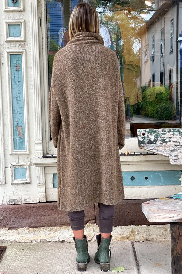 Long Duster - Brown Multi