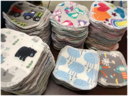 MamaBear Reusable Cloth Mini (4x4) Wipes (Unpaper) Set - Baker's Dozen