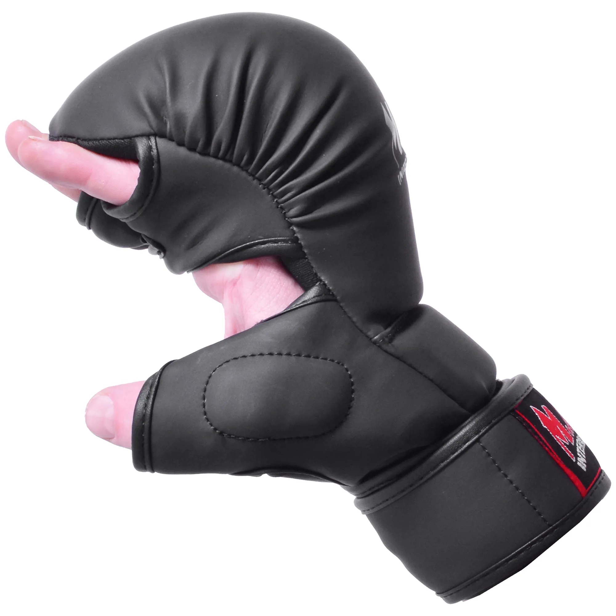 MAR-233C | Rex Leather Black Amateur MMA Gloves