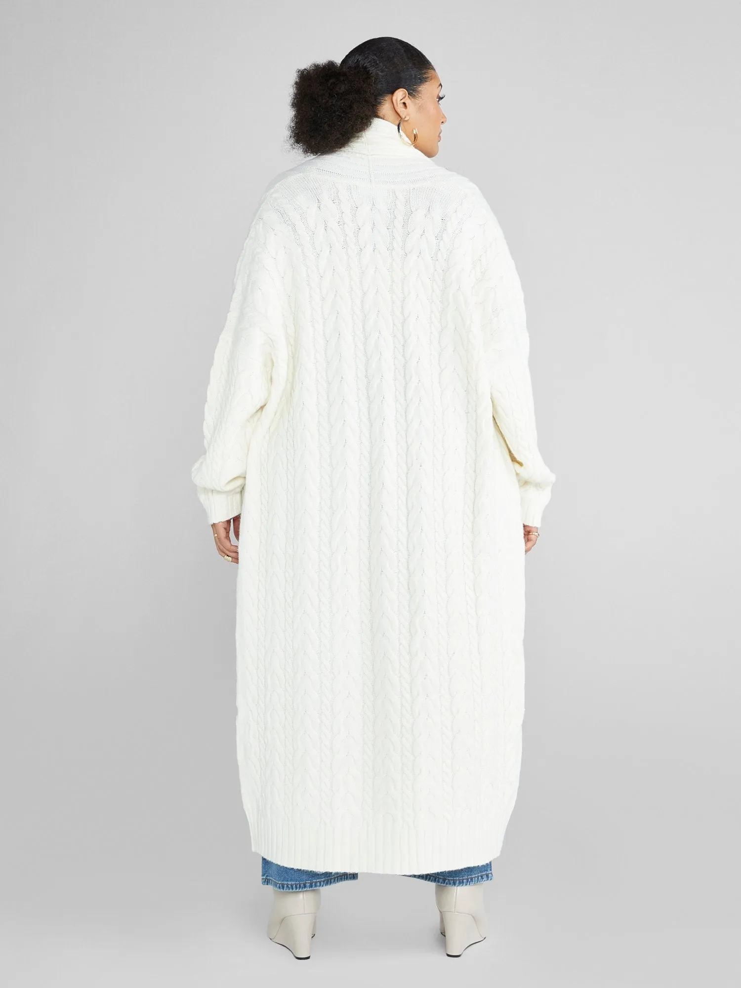 Martine Cable Knit Maxi Cardigan