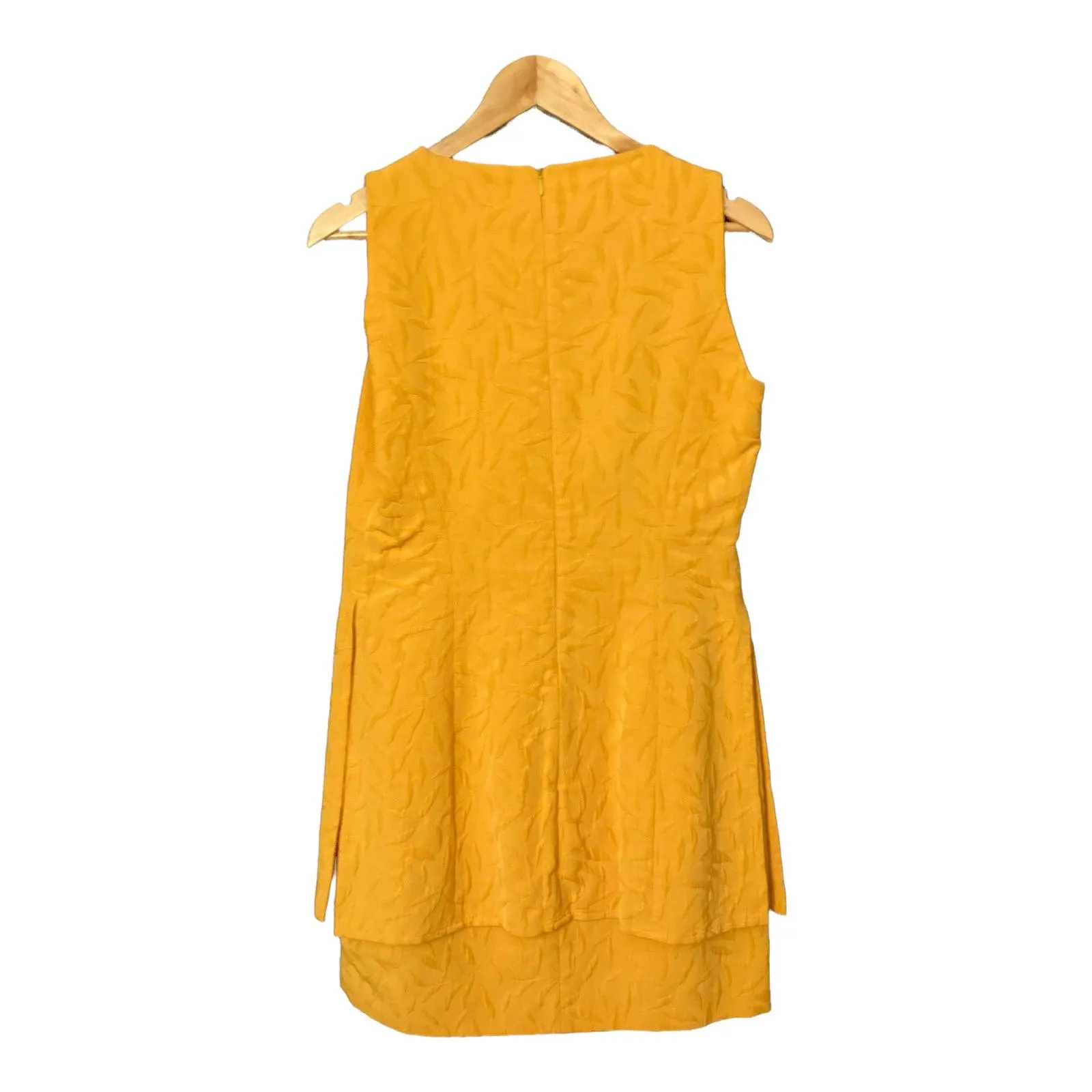 Mathilde Cotton Mustard Sleeveless Dress Size 42 UK Size 10