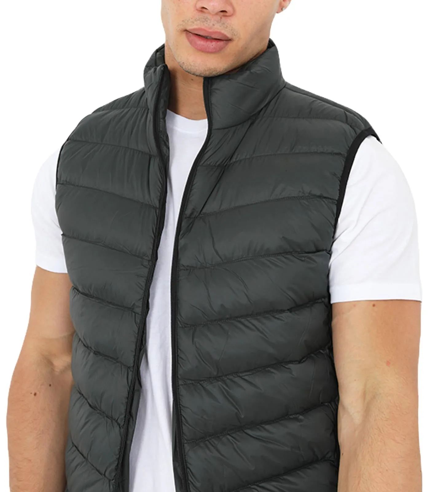 Mens Sleeveless Puffed Gilet Jacket