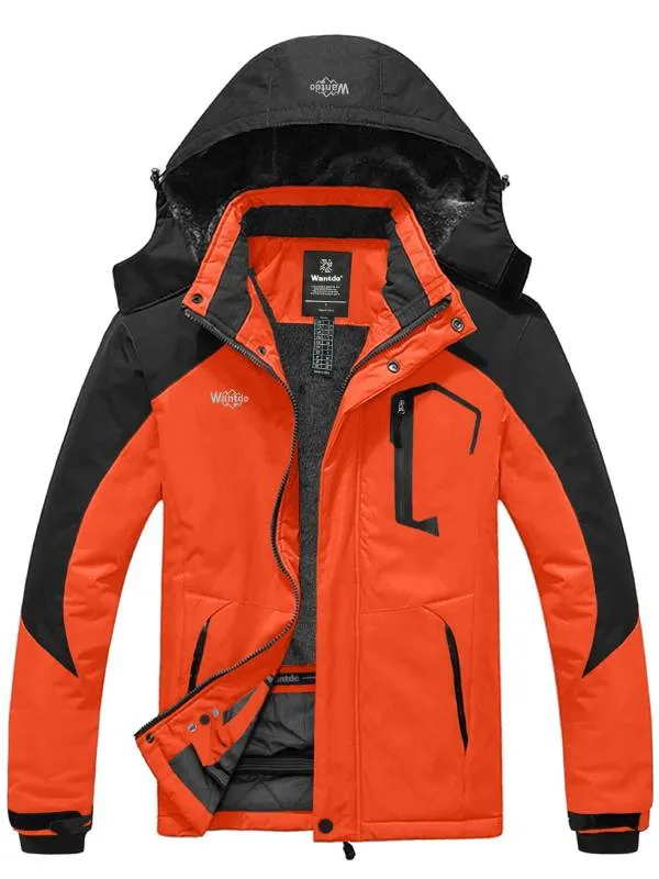 Men's Waterproof Ski Jacket Fleece Winter Coat Windproof Rain Jacket Atna Core