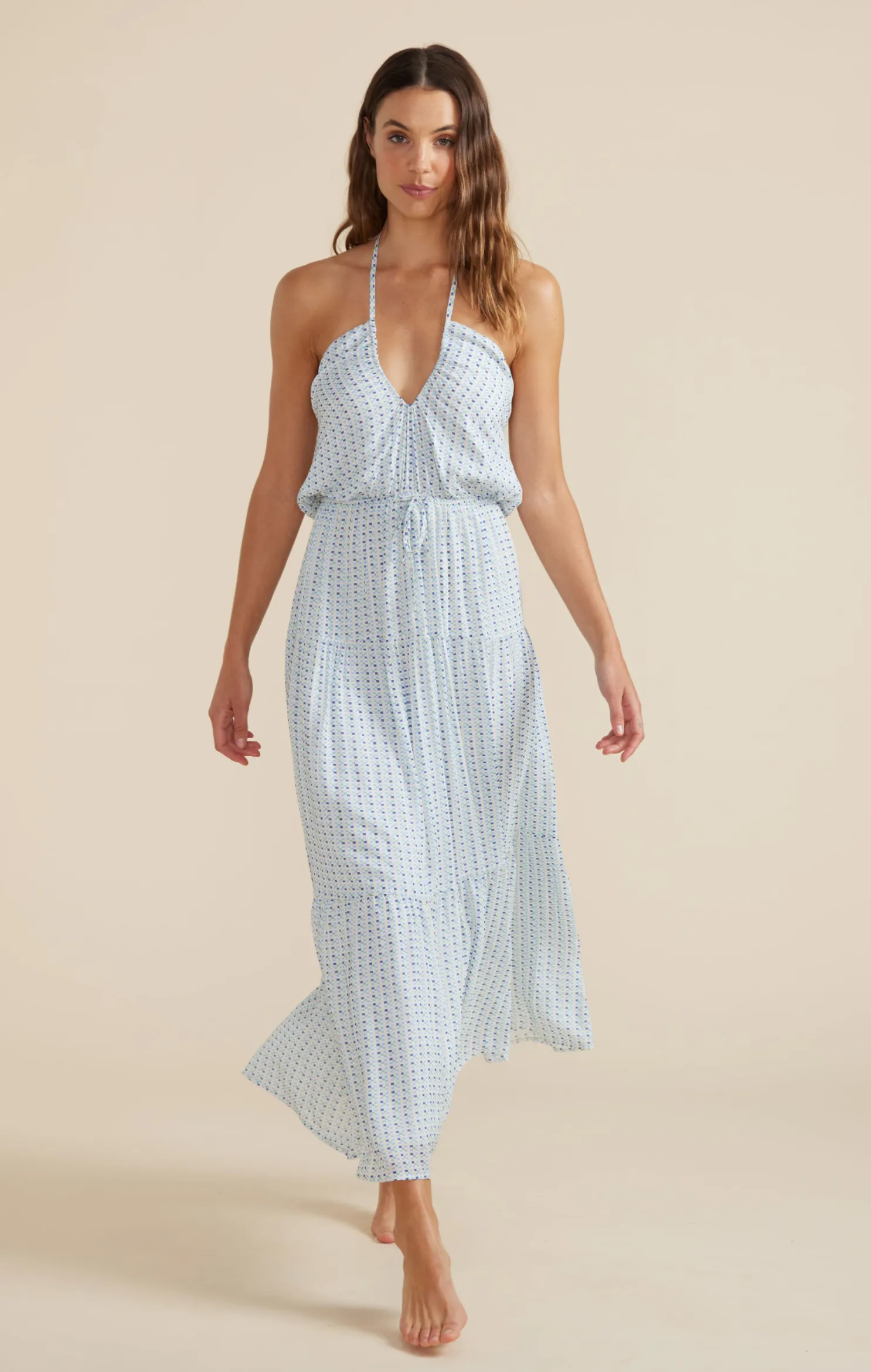 Mink Pink Zephyr Halter Maxi Dress