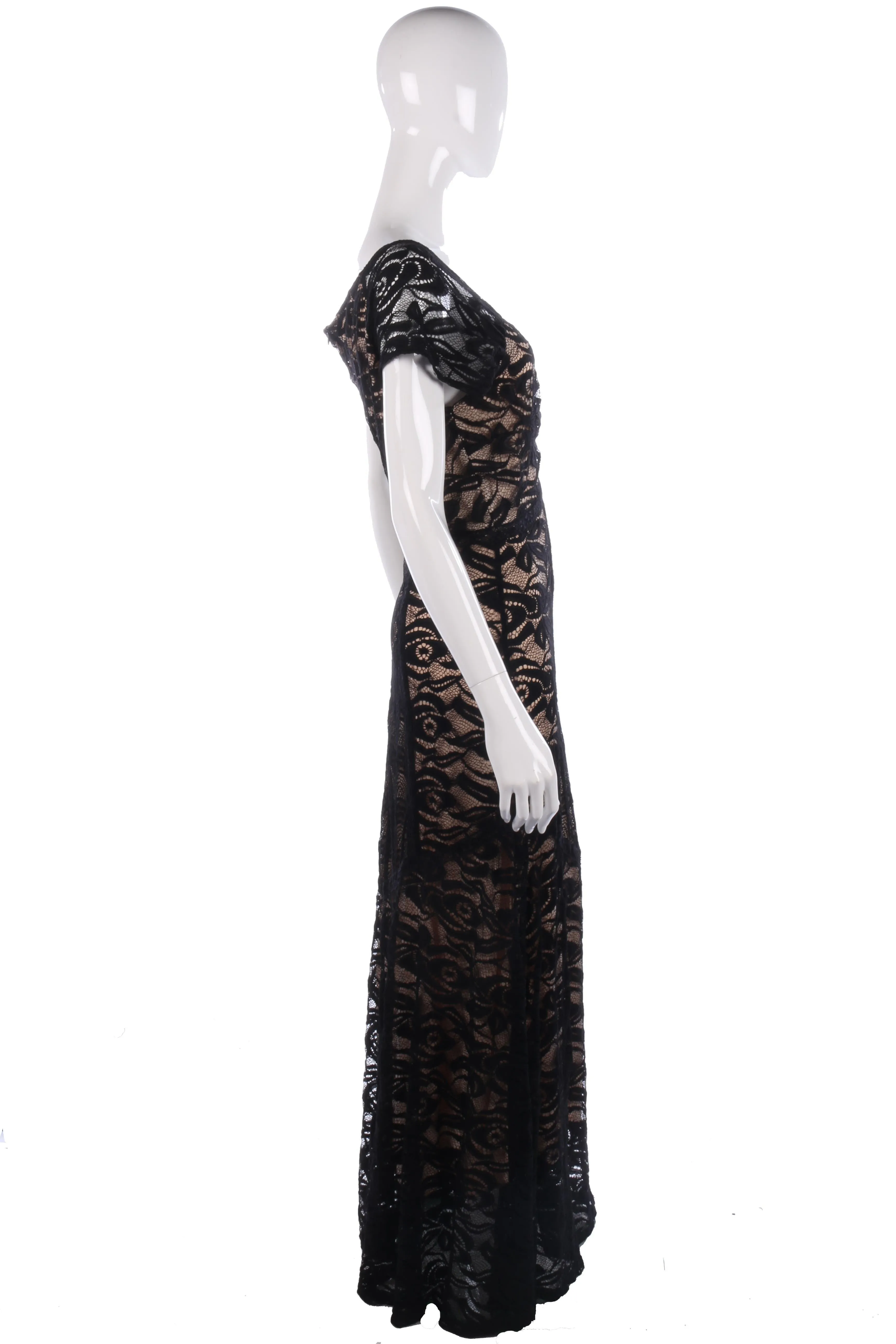 Miusol black lace evening dress size XL