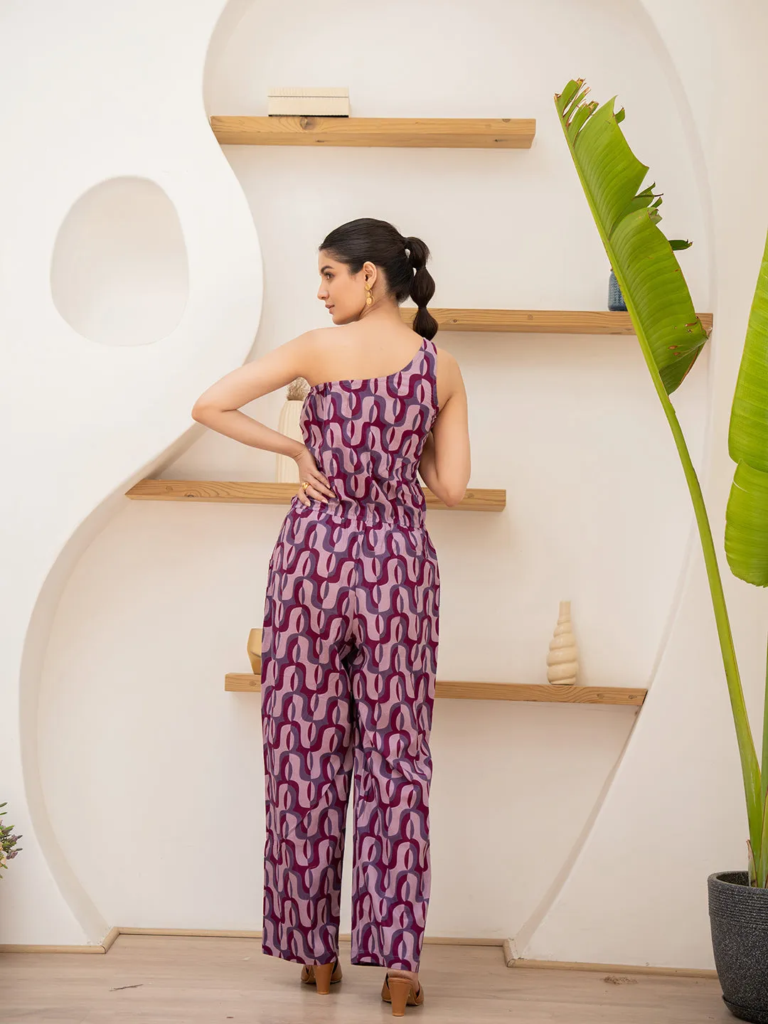 Mystic Mauve 1 Shoulder Jumpsuit