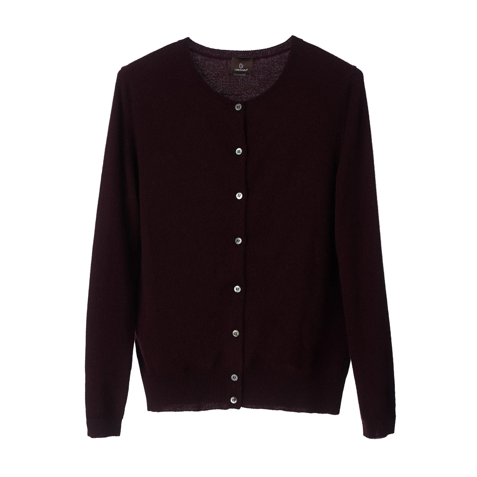 Nora Cashmere Cardigan [Bordeaux red]