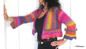 Noro Hand Knit Cropped Jacket