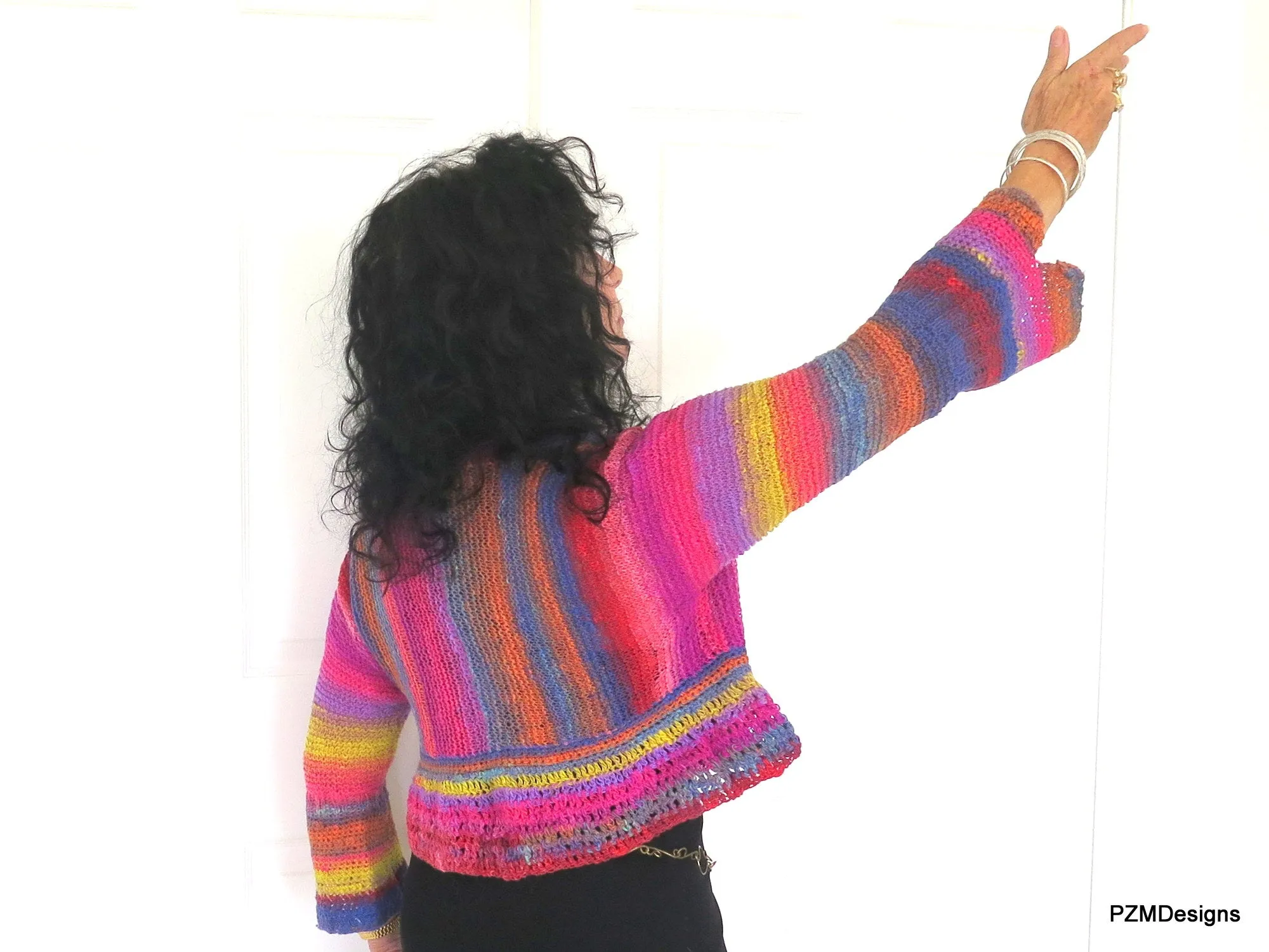 Noro Hand Knit Cropped Jacket