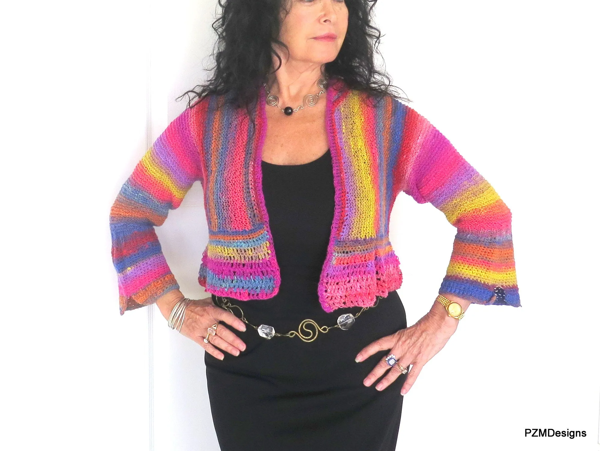 Noro Hand Knit Cropped Jacket