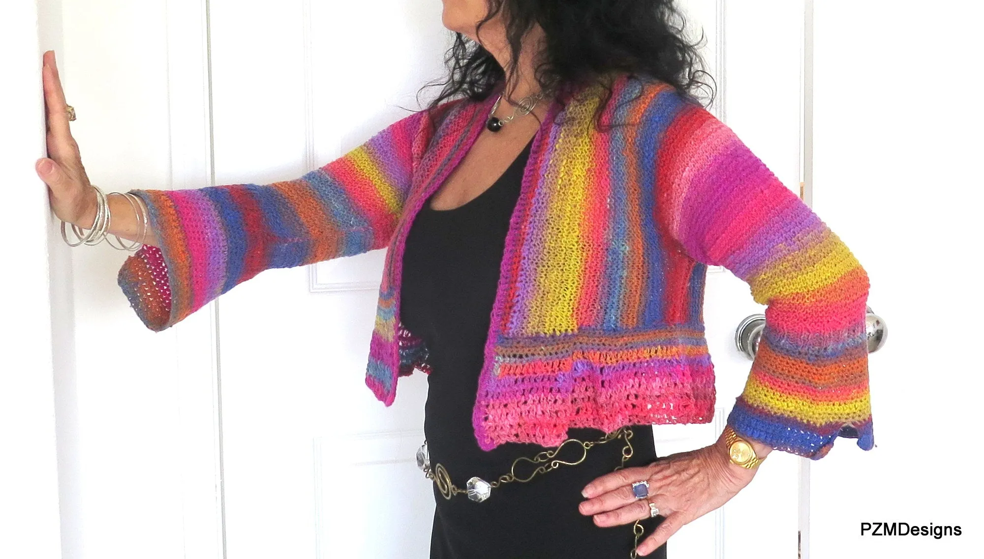 Noro Hand Knit Cropped Jacket