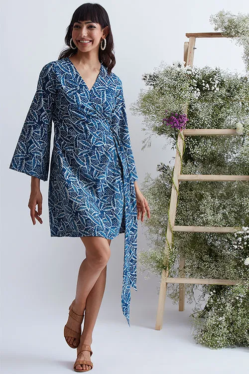 Okhai 'Arctic' Hand Block Printed Pure Cotton Dress