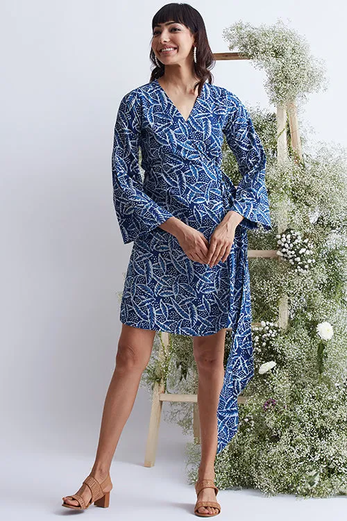 Okhai 'Arctic' Hand Block Printed Pure Cotton Dress