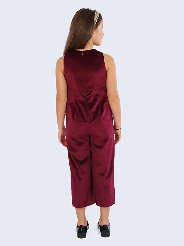 One Friday Maroon Corduroy Jumpsuit