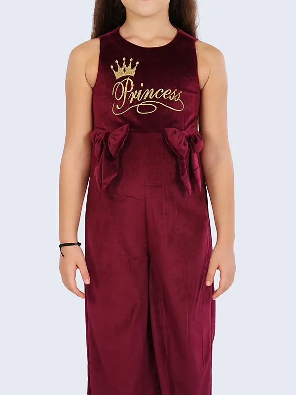 One Friday Maroon Corduroy Jumpsuit