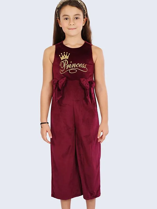 One Friday Maroon Corduroy Jumpsuit