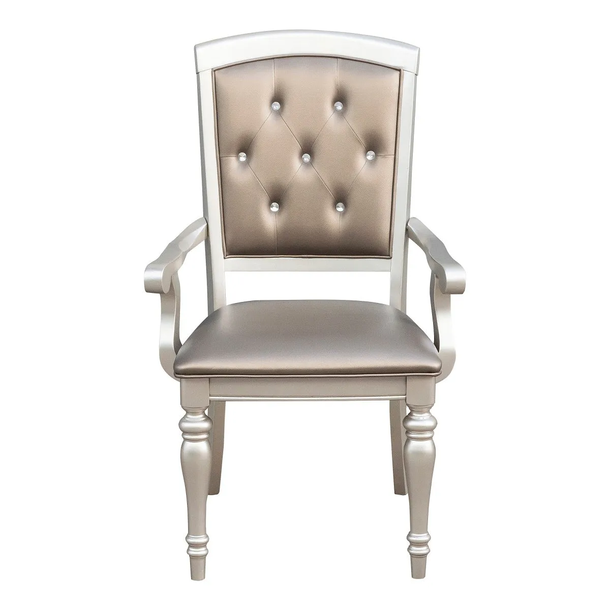 Orsina Collection Arm Chair in Pearl Silver - Set of 2