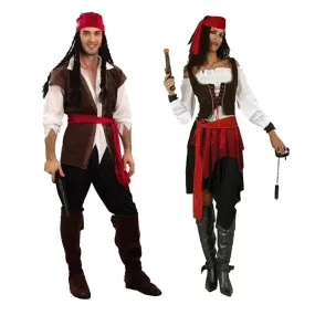 Pirates Halloween Sparrow Carnival Captain Cosplay Caribbean Jack Dress-up