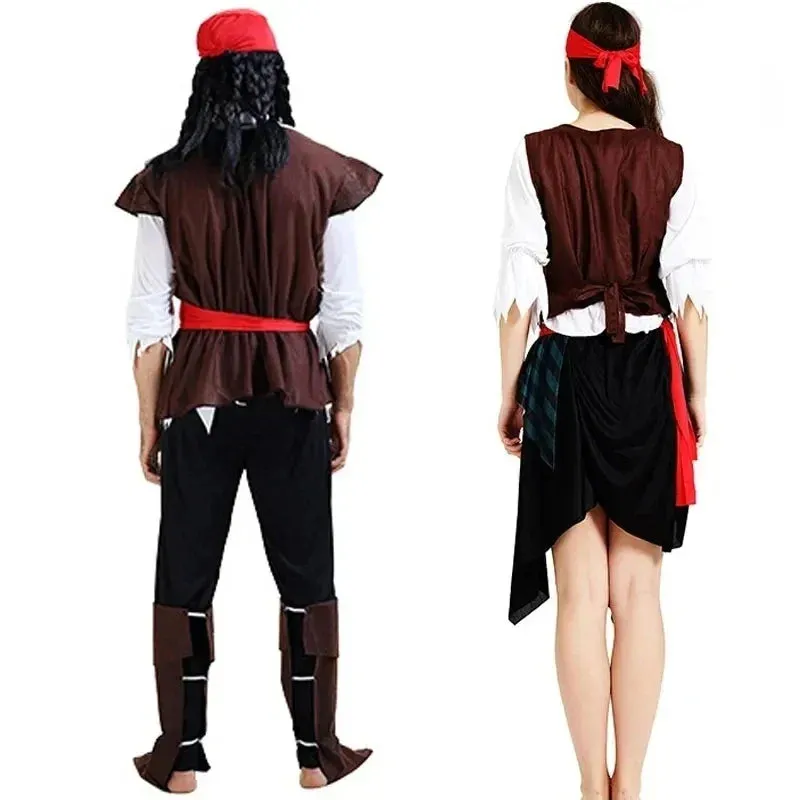 Pirates Halloween Sparrow Carnival Captain Cosplay Caribbean Jack Dress-up