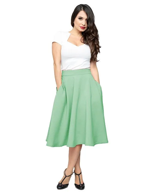 Pocket High Waist Thrills Skirt in Lt Mint