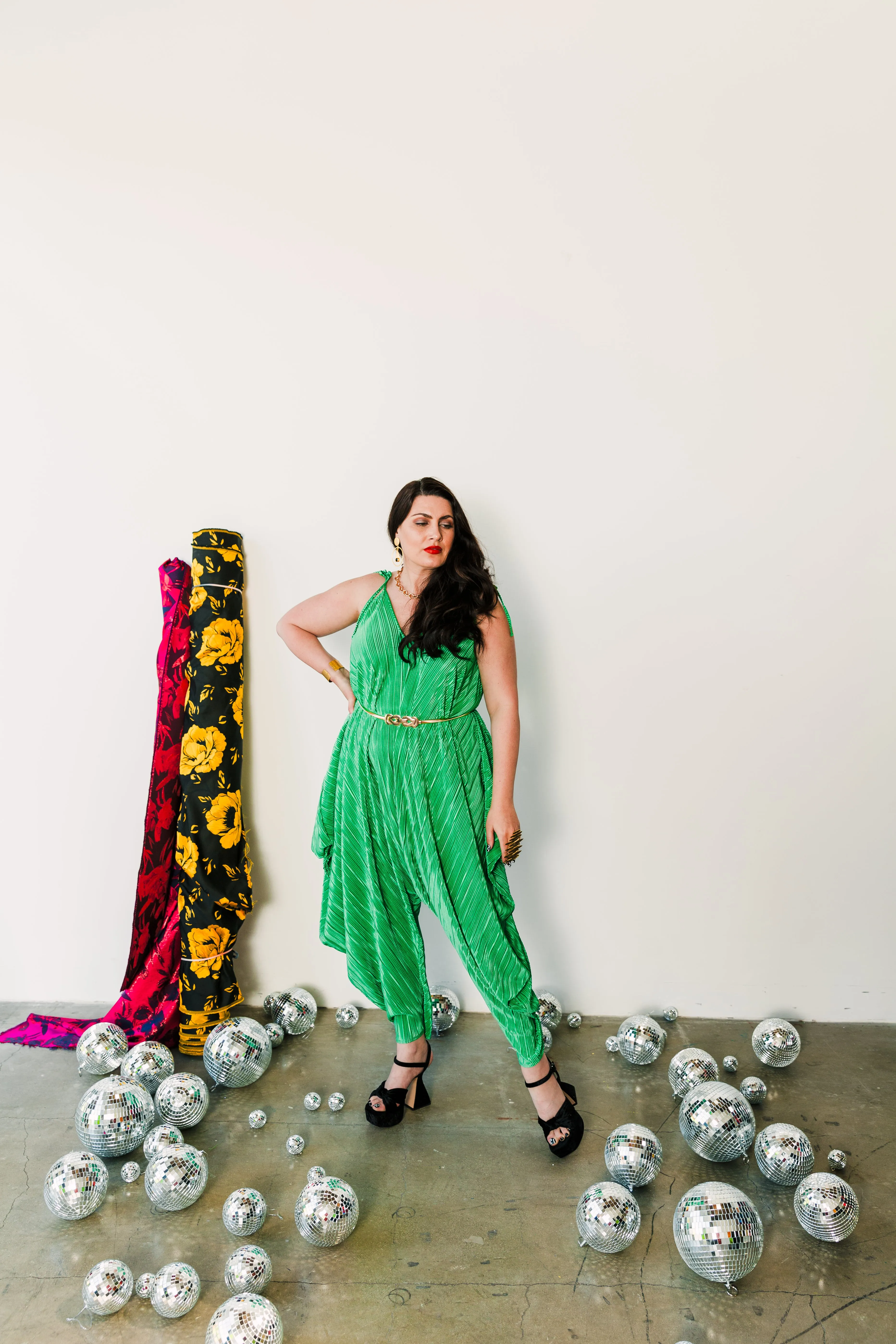 Poiret Jumpsuit in "Green Slink"