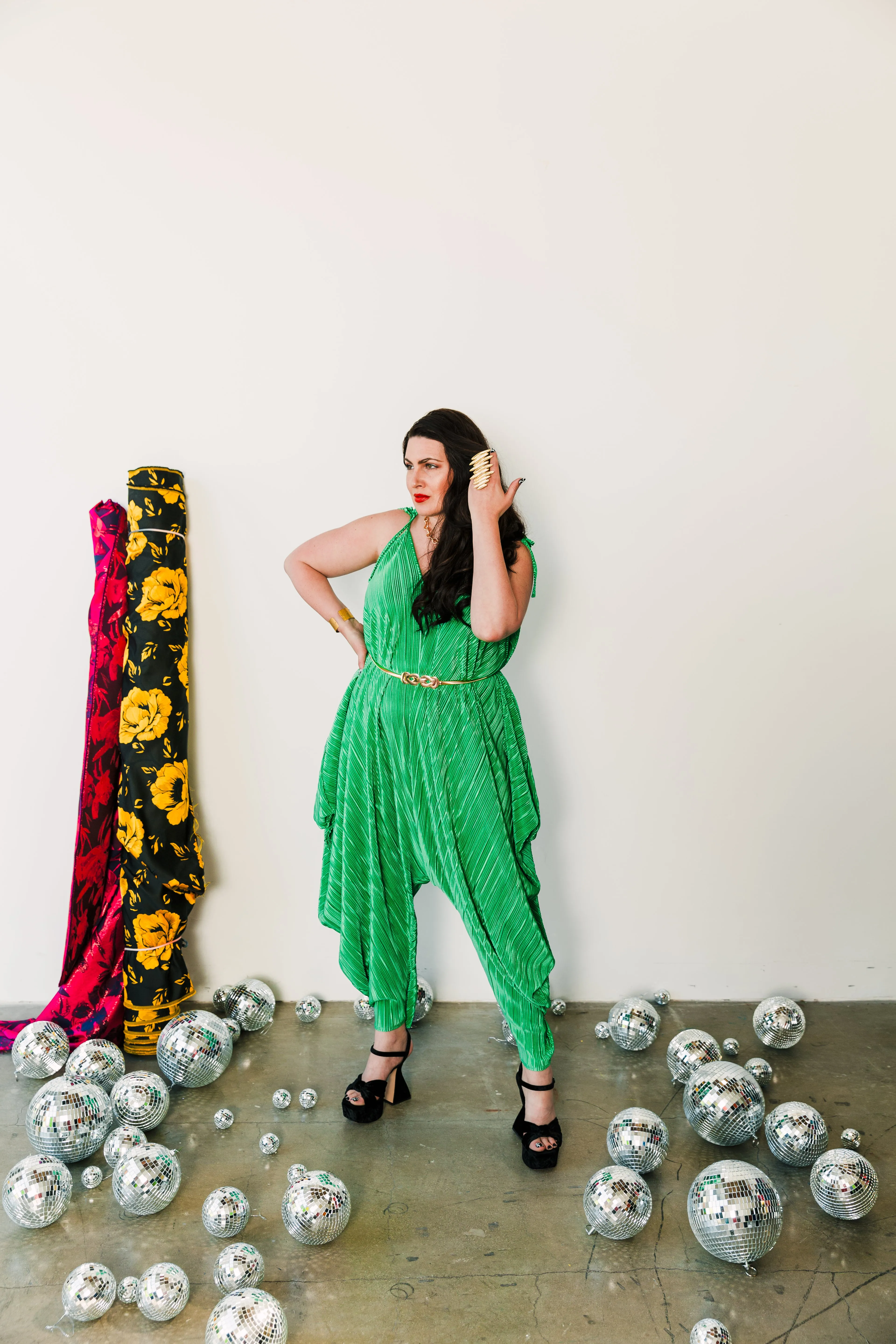 Poiret Jumpsuit in "Green Slink"